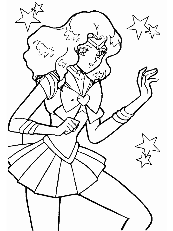 sailor neptune coloring pages - photo #21